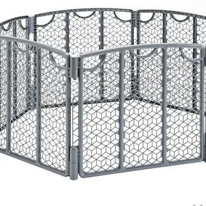 Evenflo Play Space Adjustable Play Area, 6 Panels, Gray